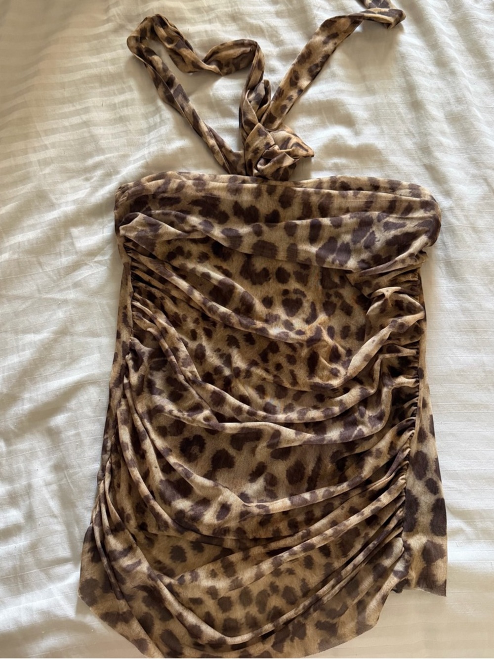 Zara Leopard Print Top with scarf